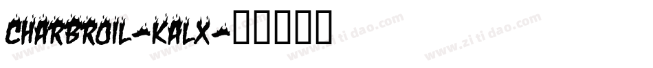 Charbroil-KAlX字体转换