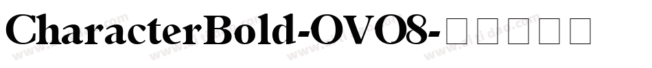 CharacterBold-OVO8字体转换