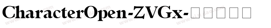 CharacterOpen-ZVGx字体转换