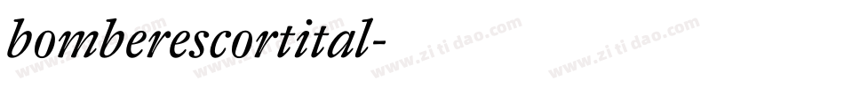 bomberescortital字体转换