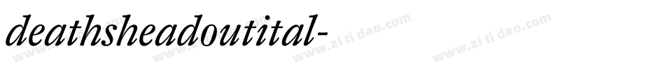 deathsheadoutital字体转换