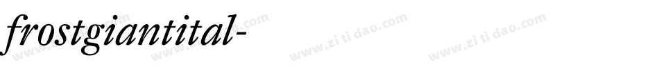 frostgiantital字体转换