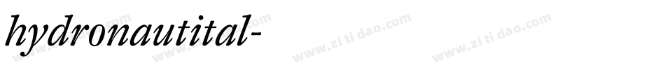 hydronautital字体转换