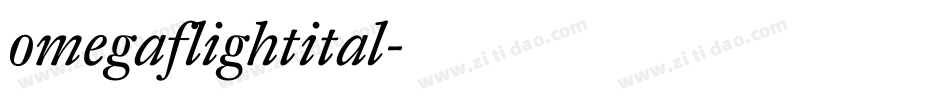 omegaflightital字体转换