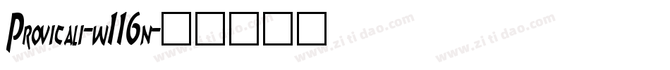 Provicali-w116n字体转换