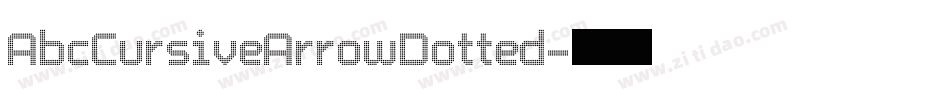 AbcCursiveArrowDotted字体转换
