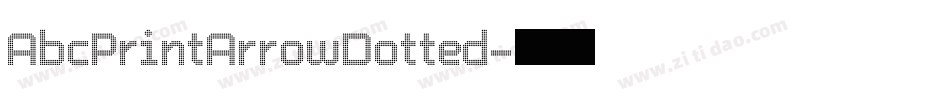 AbcPrintArrowDotted字体转换