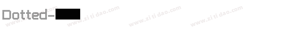 Dotted字体转换