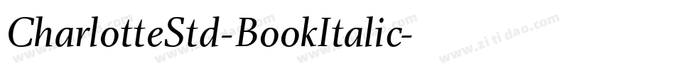 CharlotteStd-BookItalic字体转换