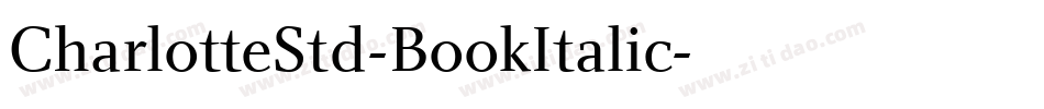CharlotteStd-BookItalic字体转换