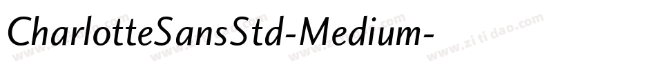 CharlotteSansStd-Medium字体转换