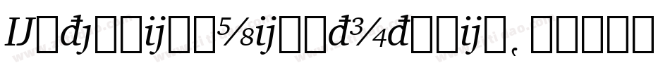 ExtensionLightItalic字体转换