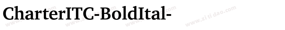 CharterITC-BoldItal字体转换