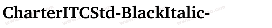 CharterITCStd-BlackItalic字体转换