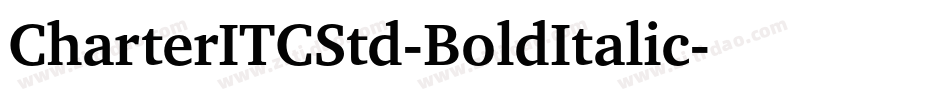 CharterITCStd-BoldItalic字体转换