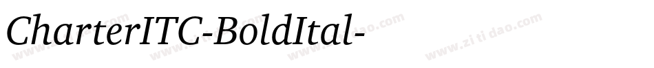 CharterITC-BoldItal字体转换