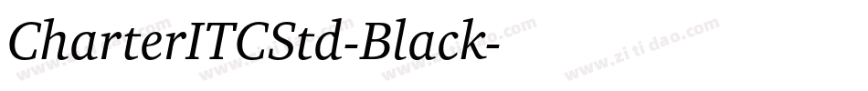 CharterITCStd-Black字体转换