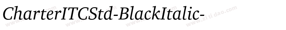 CharterITCStd-BlackItalic字体转换