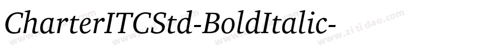 CharterITCStd-BoldItalic字体转换