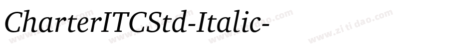 CharterITCStd-Italic字体转换