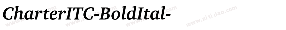 CharterITC-BoldItal字体转换
