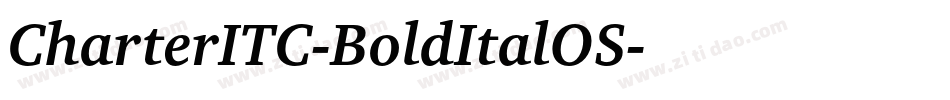 CharterITC-BoldItalOS字体转换
