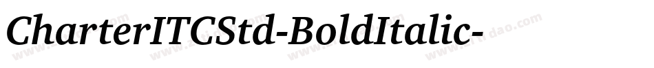 CharterITCStd-BoldItalic字体转换