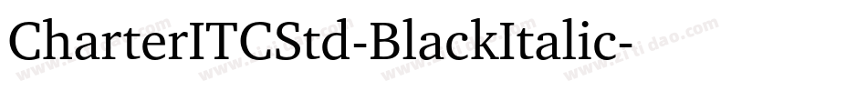 CharterITCStd-BlackItalic字体转换