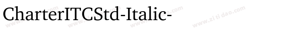 CharterITCStd-Italic字体转换