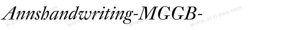Annshandwriting-MGGB字体转换