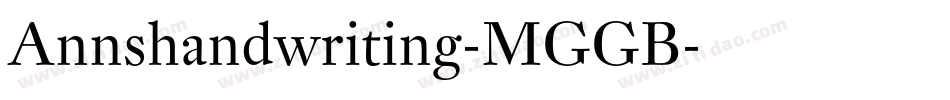 Annshandwriting-MGGB字体转换