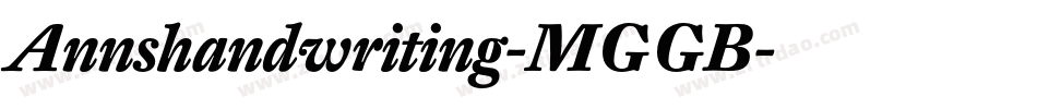Annshandwriting-MGGB字体转换