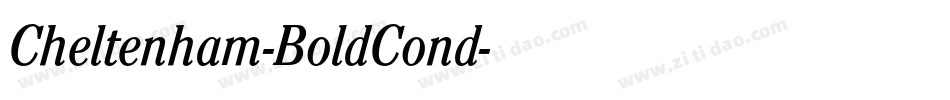 Cheltenham-BoldCond字体转换