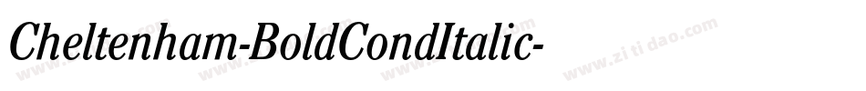 Cheltenham-BoldCondItalic字体转换