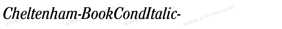 Cheltenham-BookCondItalic字体转换
