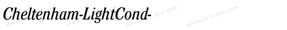 Cheltenham-LightCond字体转换