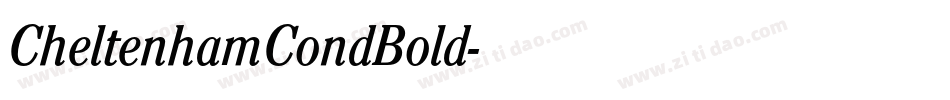 CheltenhamCondBold字体转换