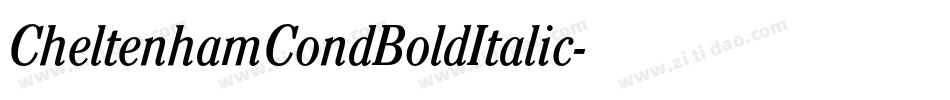 CheltenhamCondBoldItalic字体转换