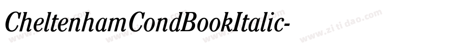 CheltenhamCondBookItalic字体转换