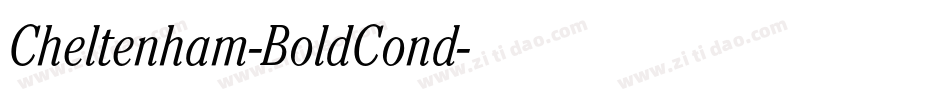 Cheltenham-BoldCond字体转换