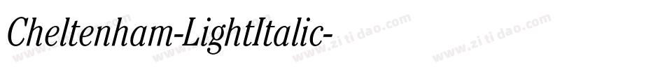 Cheltenham-LightItalic字体转换
