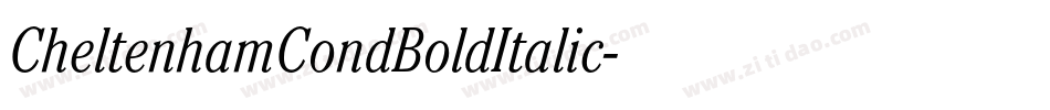 CheltenhamCondBoldItalic字体转换