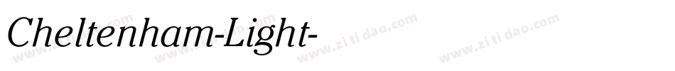 Cheltenham-Light字体转换