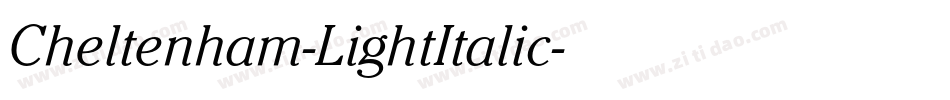 Cheltenham-LightItalic字体转换