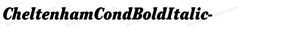 CheltenhamCondBoldItalic字体转换