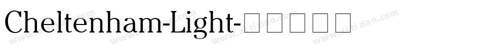 Cheltenham-Light字体转换