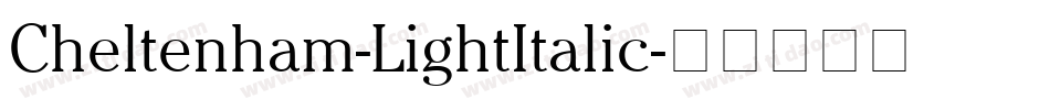 Cheltenham-LightItalic字体转换
