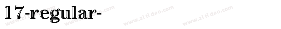 17-regular字体转换