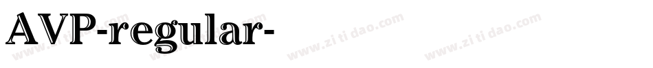 AVP-regular字体转换