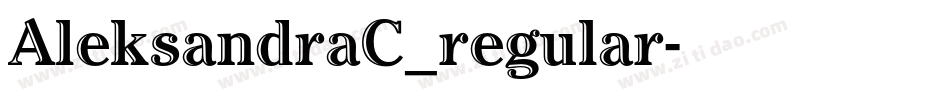 AleksandraC_regular字体转换